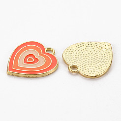 Rack Plating Light Gold Alloy Enamel Pendants&nbsp;LS-ENAM-Q444-014B-RS