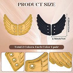 2 Pairs 2 Colors Cloth with Felt Shoe Decorations&nbsp;DIY-GF0011-47