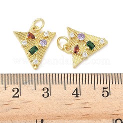 Brass Micro Pave Cubic Zirconia Pendants&nbsp;KK-Z120-23G