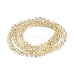 Transparent Electroplate Glass Beads Strands&nbsp;EGLA-F153-PL03