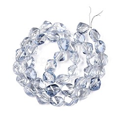 Electroplate Transparent Glass Beads Strands&nbsp;EGLA-N017-02E