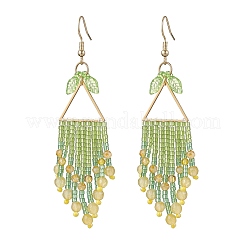 3Pair 304 Stainless Steel Leaf Dangle Earrings&nbsp;EJEW-MZ00513