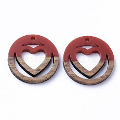 Resin & Walnut Wood Pendants&nbsp;RESI-N025-010A-B02