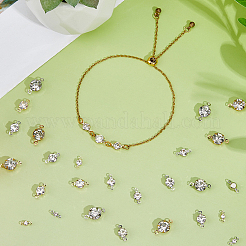 200Pcs 10 Styles Iron Crystal Rhinestone Connector Charms&nbsp;FIND-FH0011-97
