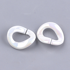 Acrylic Imitation Pearl Linking Rings&nbsp;OACR-S024-46