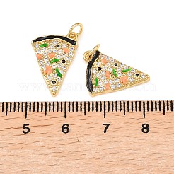 Brass Micro Pave Cubic Zirconia Pendants&nbsp;KK-Z146-20G