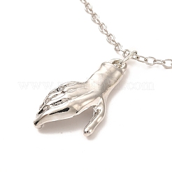 Rack Plating Alloy Hand Pendant Necklaces Sets&nbsp;NJEW-B081-11B