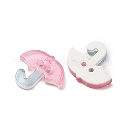 2-Hole Printed Transparent Resin Buttons&nbsp;RE-CBA3B1A-13