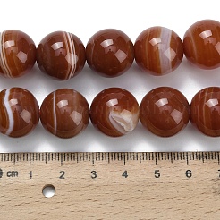 Natural Banded Agate Beads Strands&nbsp;G-L642-B04-16mm