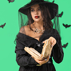 12Pcs Witch Hat and Broom Charm Pendant Brooches&nbsp;JEWB-FH00018