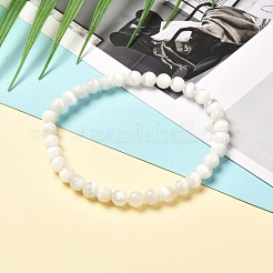 Natural Selenite Beads Stretch Bracelets&nbsp;BJEW-JB06620-01