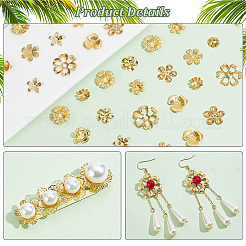 100Pcs 10 Styles Brass Bead Caps for DIY Hair Decoration Accessories&nbsp;KK-PH0005-72
