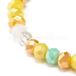 7Pcs 7 Colors Bling Round Glass Beaded Stretch Bracelets Set&nbsp;BJEW-JB07747