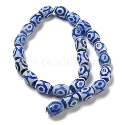 Blue Tibetan Style dZi Beads Strands&nbsp;TDZI-NH0001-C11-01
