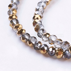 Electroplate Glass Faceted Rondelle Beads Strands&nbsp;LS-EGLA-D020-3x2mm-14