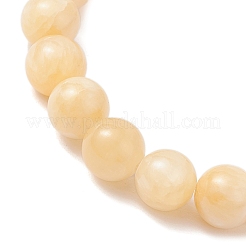 Natural Yellow Jade Stretch Bracelets&nbsp;BJEW-JB12179-01