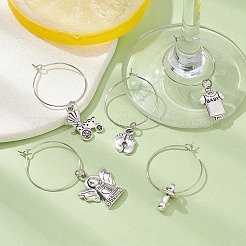 Alloy Wine Glass Charms&nbsp;AJEW-JO00210