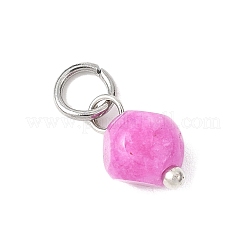 Natural Colorful Tourmaline Dice Charms&nbsp;PALLOY-JF04580-02