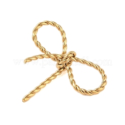 Ion Plating(IP) 304 Stainless Steel Twisted Bowknot Links Connector Charms&nbsp;STAS-S125-01G