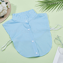 Detachable Polyester Lady Shirts Stripe False Collars&nbsp;AJEW-WH0314-864