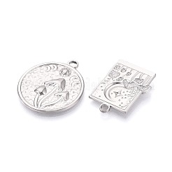 10Pcs 304 Stainless Steel Pendants&nbsp;STAS-T075-21P