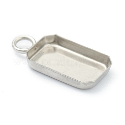 Non-Tarnish 201 Stainless Steel Pendant Cabochon Settings&nbsp;X-STAS-H143-31P