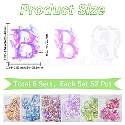 6Sets 6 Colors Letter A~Z PET Plastic Waterproof Decorative Sticker Labels&nbsp;DIY-SP0004-45