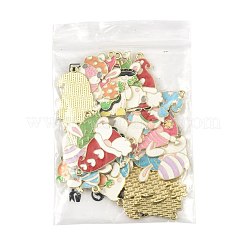 20Pcs 10 Styles Easter Alloy Enamel Pendants&nbsp;ENAM-FS0004-51