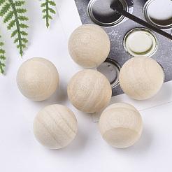 Natural Wooden Round Ball&nbsp;WOOD-T014-25mm