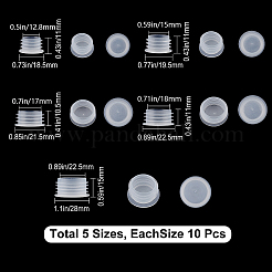 50Pcs 5 Style PE Plastic Bottle Caps&nbsp;AJEW-GF0004-72