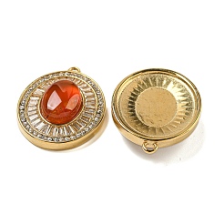 Natural Carnelian(Dyed & Heated) Oval Pendants&nbsp;STAS-L080-010G-01