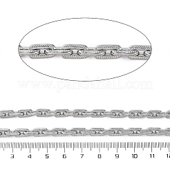 304 Stainless Steel Textured Cable Chains&nbsp;STAS-P386-07P
