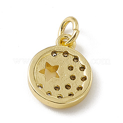 Brass Micro Pave Cubic Zirconia Charms&nbsp;ZIRC-F132-91G