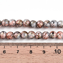 Baking Paint Glass Beads Strands&nbsp;X-DGLA-N003-6mm-B05