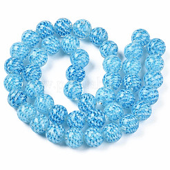 Transparent Handmade Lampwork Beads Strands&nbsp;LAMP-T007-21C