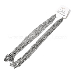 12Pcs 2.2MM 304 Stainless Steel Twisted Chain Necklaces for Men Women&nbsp;NJEW-H093-17P-04