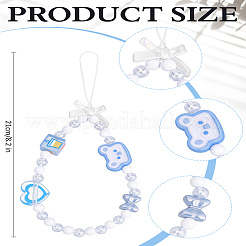 1Pc Acrylic Nylon Rope Phone Hand Strap Chains&nbsp;HJEW-LP0002-09