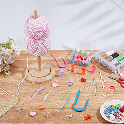 1Bag Rotatable Wooden Yarn Spinner for Knitting Ribbon Tape Rope&nbsp;AJEW-WR0003-57