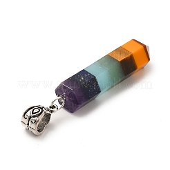 7 Chakra Gemstone Pointed Pendants&nbsp;FIND-C017-06