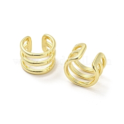 Brass Multi Lines Cuff Earrings&nbsp;EJEW-I300-06G