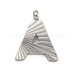 Letter A~Z 304 Stainless Steel Charms&nbsp;STAS-G345-01P