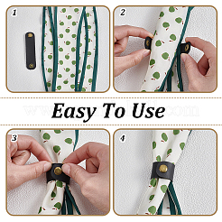 10Pcs Imitation Leather with Iron Scarf Clips&nbsp;AJEW-PH0008-73A