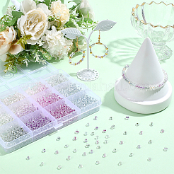 2000Pcs 4 Colors UV Reactive Transparent Glass Seed Beads&nbsp;SEED-PA0001-24