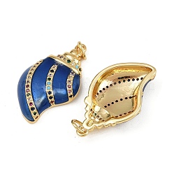 Brass Micro Pave Cubic Zirconia Pendants&nbsp;KK-L241-24G