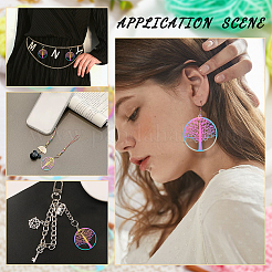 Ion Plating(IP) 201 Stainless Steel Filigree Pendants Locking Stitch Markers&nbsp;HJEW-PH01562