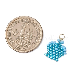 Glass Seed Beaded Crown Pendants&nbsp;PALLOY-MZ00980-06