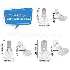 60Pcs 3 Style Iron Large Flat Blank Clips&nbsp;IFIN-PH0001-77