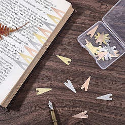 30Pcs 3 Colors Stainless Steel Bookmarks Page Clip&nbsp;AJEW-CP0011-32