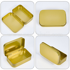 4Pcs 4 Colors Iron Jewelry Storage Boxes with Hinged Lid&nbsp;CON-SP0001-19