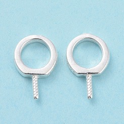 925 Sterling Silver Screw Eye Peg Bails&nbsp;X-STER-D035-42S